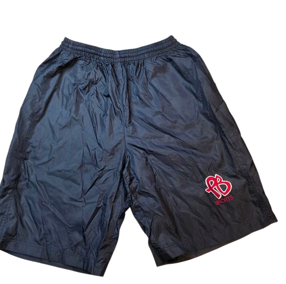 Vintage PB Sports Shorts Medium Navy Blue Grunge Baggy Loose Skate 90s Y2K